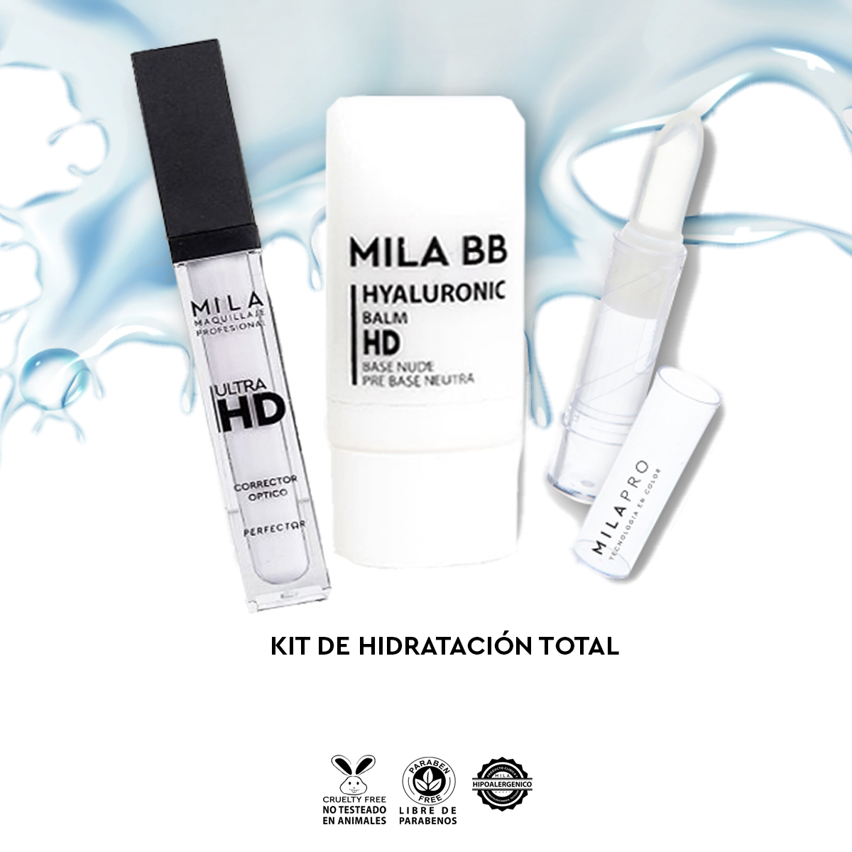 Kit Hidratación Total - Maquillajes ópticos incoloros - imagen 2