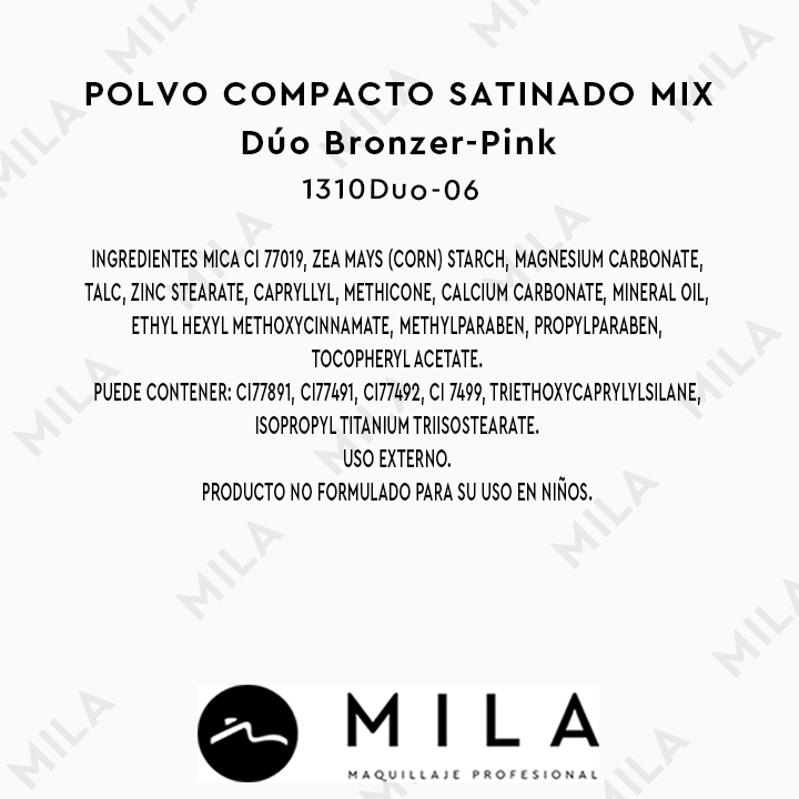 Polvo Compacto Satinado Mix | Duo Bronzer-Pink - imagen 3