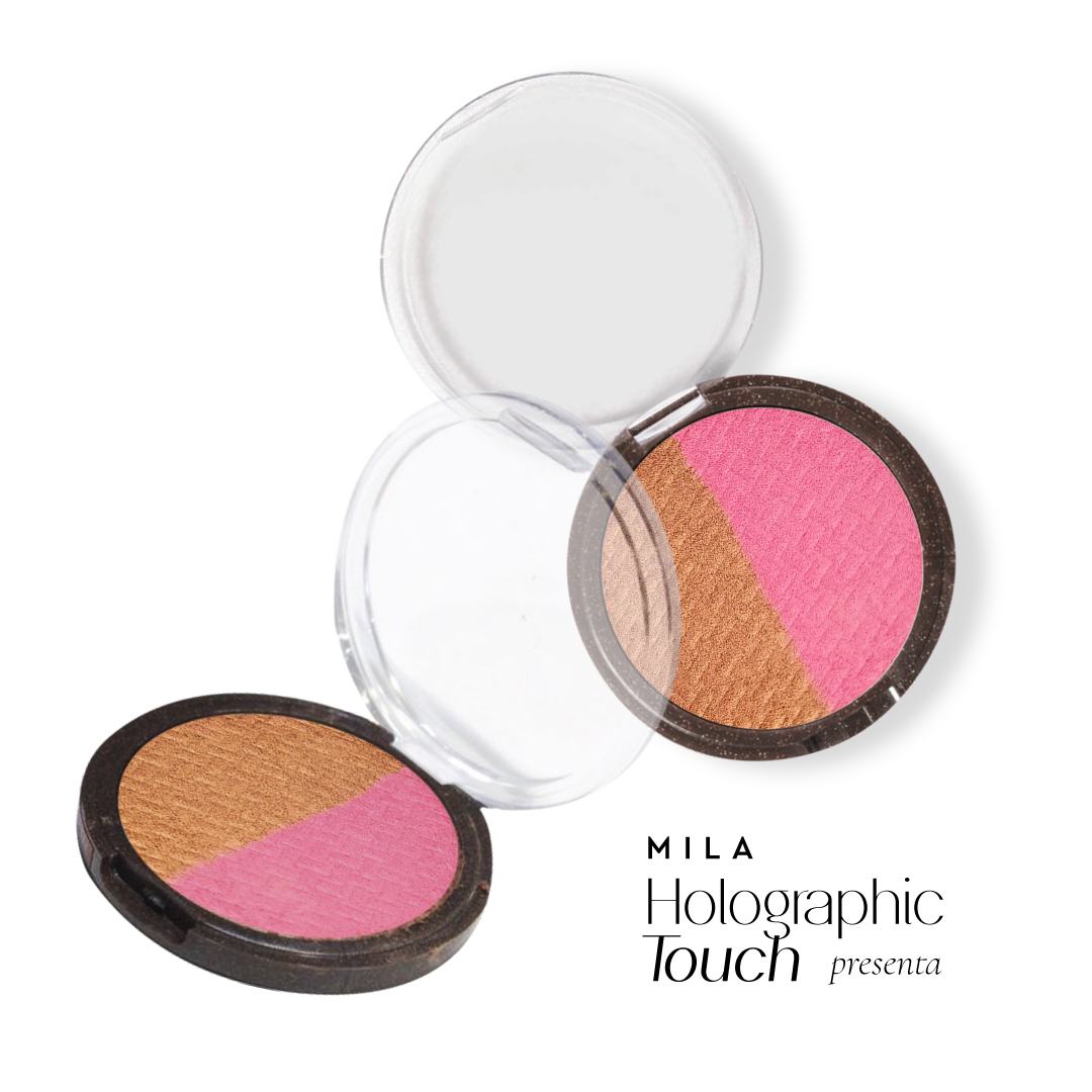 Polvo Compacto Satinado Mix | Duo Bronzer-Pink - imagen 2